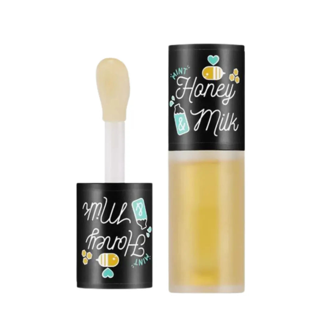 Korean skincare honey and milk lip product with black and yellow packaging from Me Time Groningen