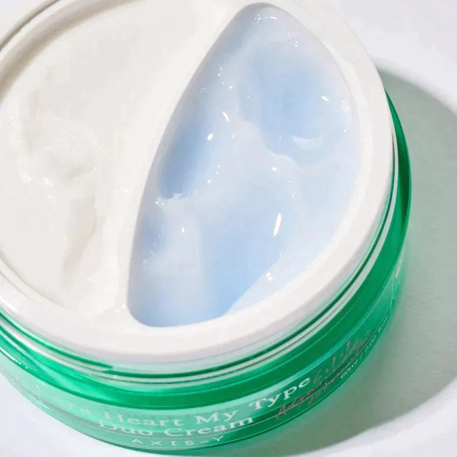AXIS-Y Cera-Heart My Type Duo Cream in green jar, Korean skincare product at Me Time Groningen