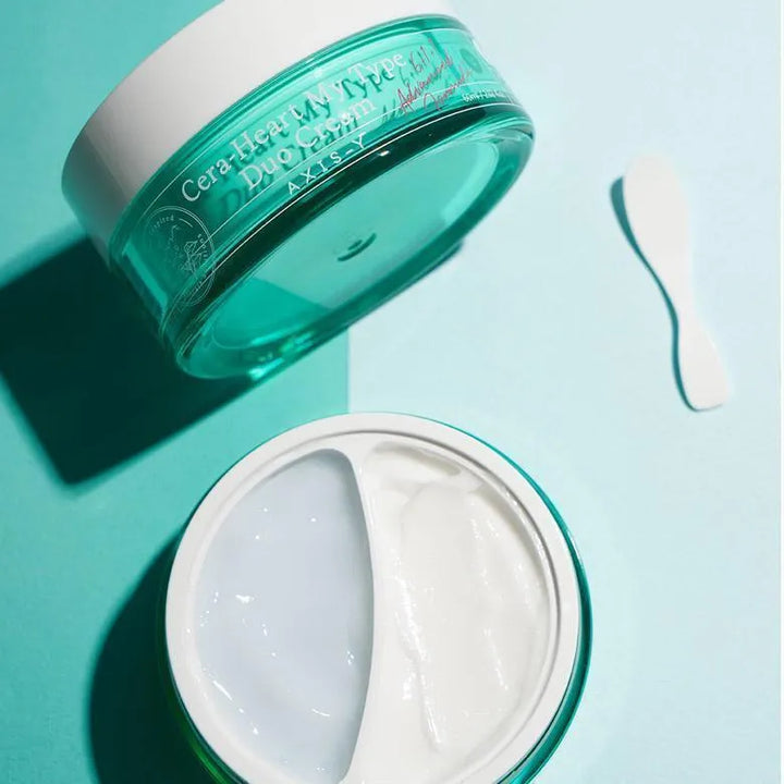 AXIS-Y Cera-Heart My Type Duo Cream jar with dual textures, Korean skincare at Me Time Groningen