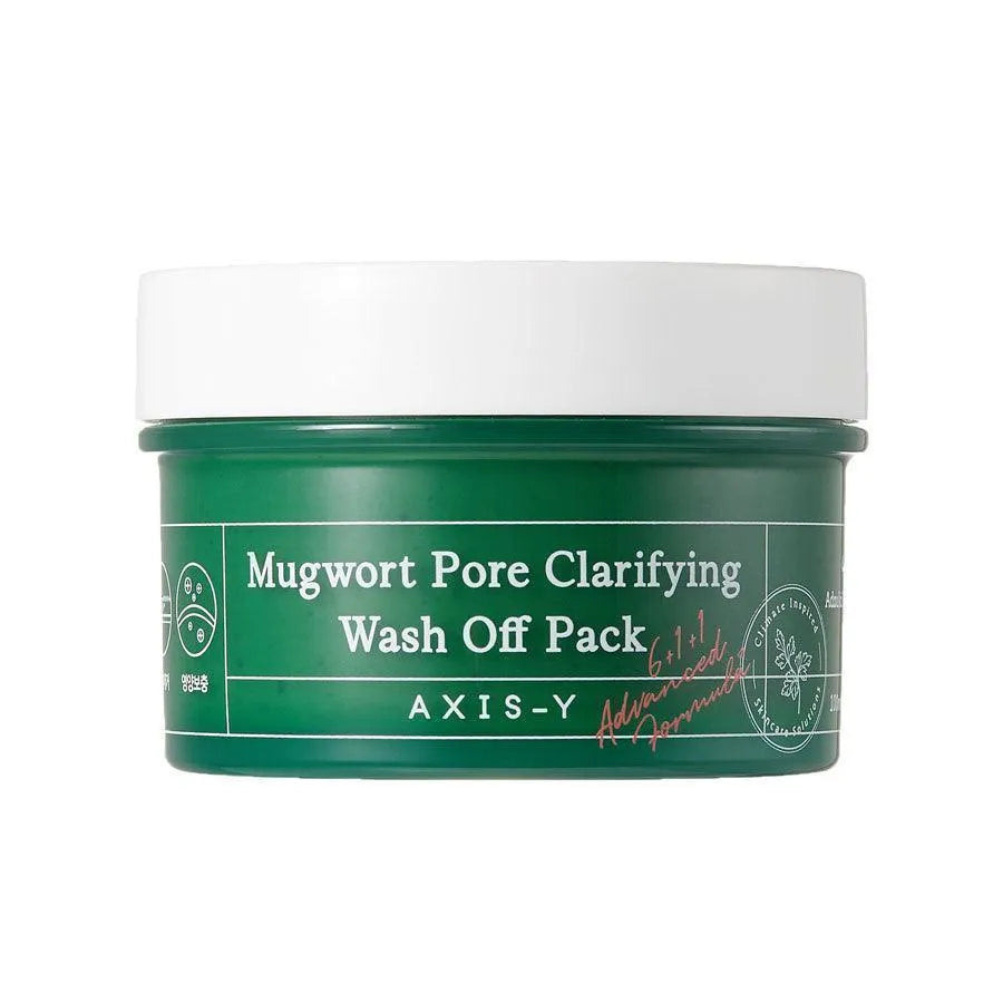 AXIS-Y Mugwort Pore Clarifying Wash Off Pack jar, Korean skincare at Me Time Groningen