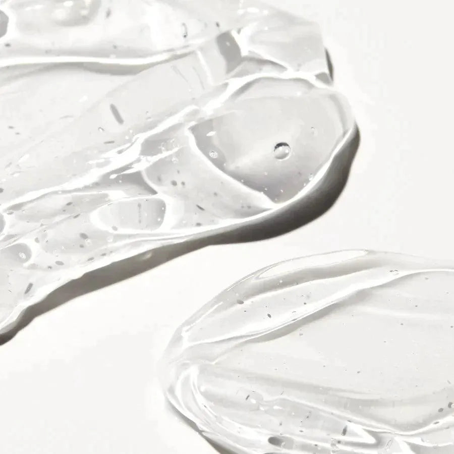 Clear gel texture of Axis-Y PHA Resurfacing Glow Peel, Korean skincare product, on white background