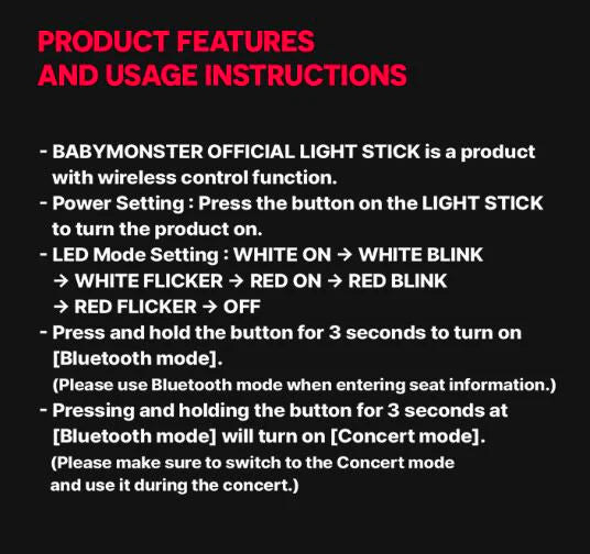 BABYMONSTER OFFICIAL LIGHT STICK