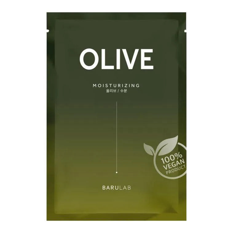 Barulab The Clean Vegan Mask Olive sheet mask, Korean skincare vegan product at Me Time Groningen