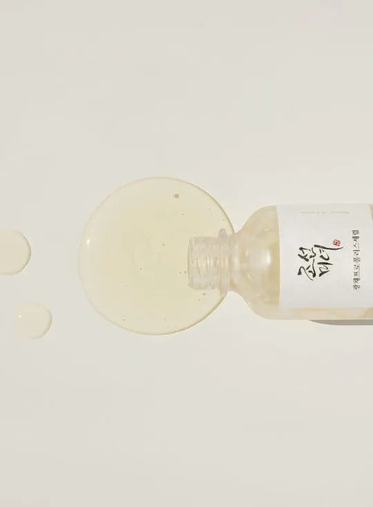 Beauty of Joseon Glow Serum bottle with serum drops on a white background, Korean skincare