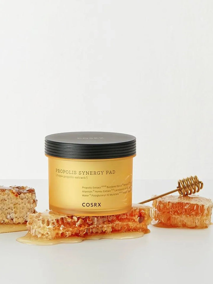 COSRX Propolis Synergy Pad Korean skincare on honeycomb, Me Time Groningen