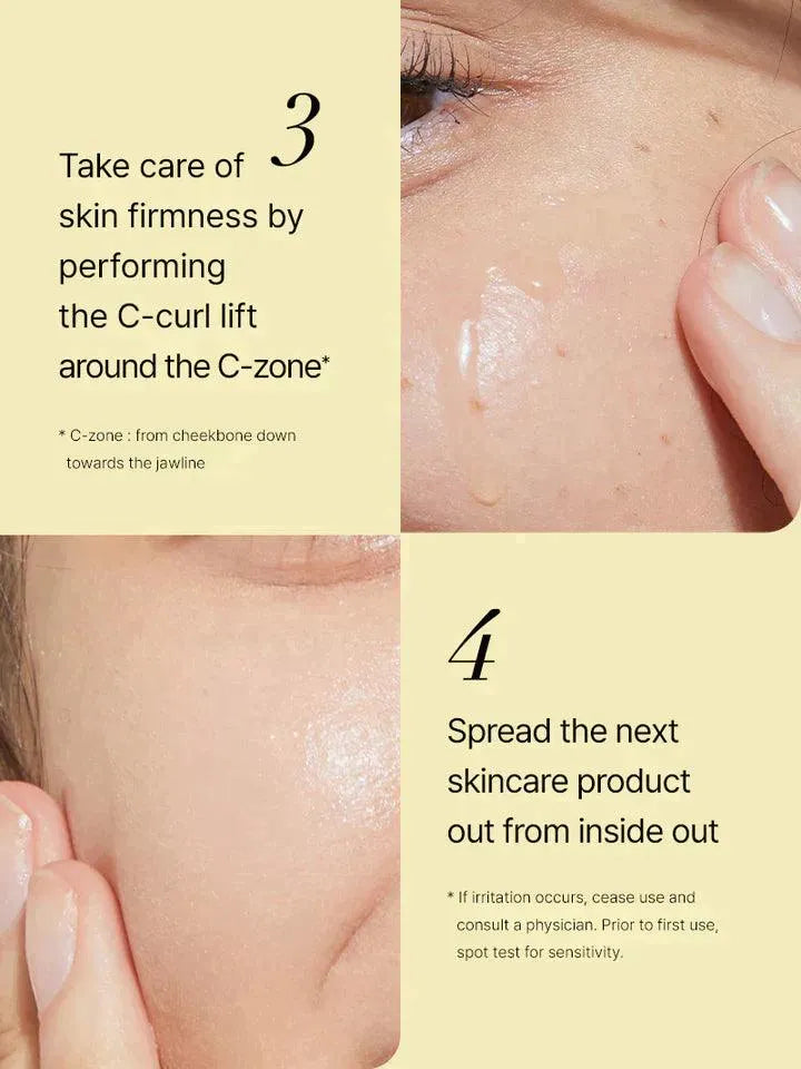 COSRX Vitamin C skincare routine for firm skin, close-up application on cheek at Me Time Groningen