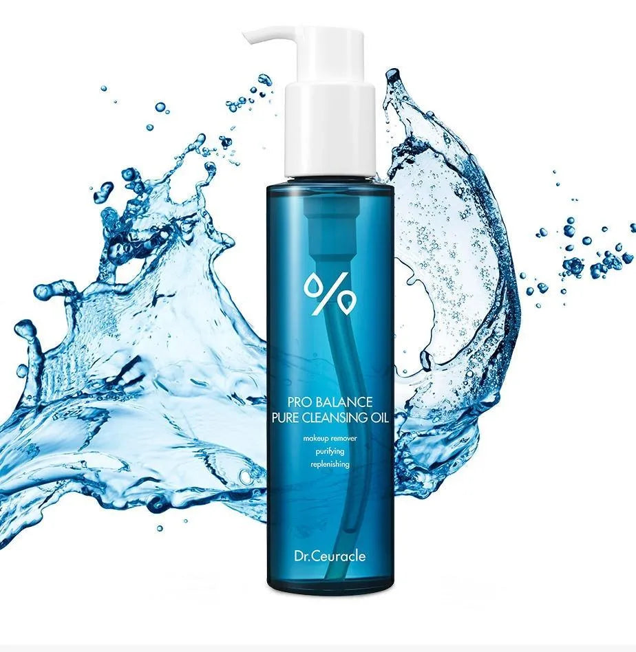 Dr.Ceuracle Pro Balance Pure Cleansing Oil bottle with water splash, Korean skincare Nederland