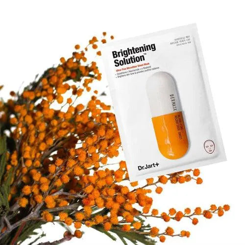 Dr.Jart+ Dermask Brightening Solution Korean sheet mask on orange flower, Me Time Groningen
