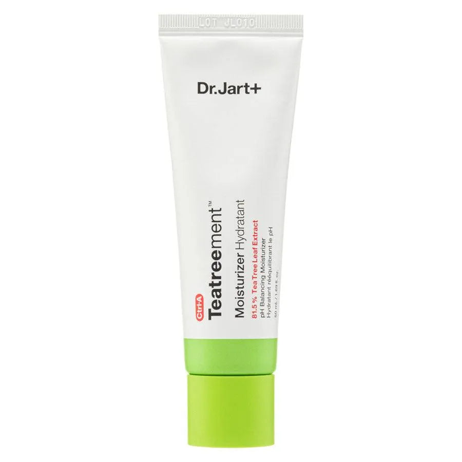 Dr.Jart+ Teatreement moisturizer tube, Korean skincare, white with green cap