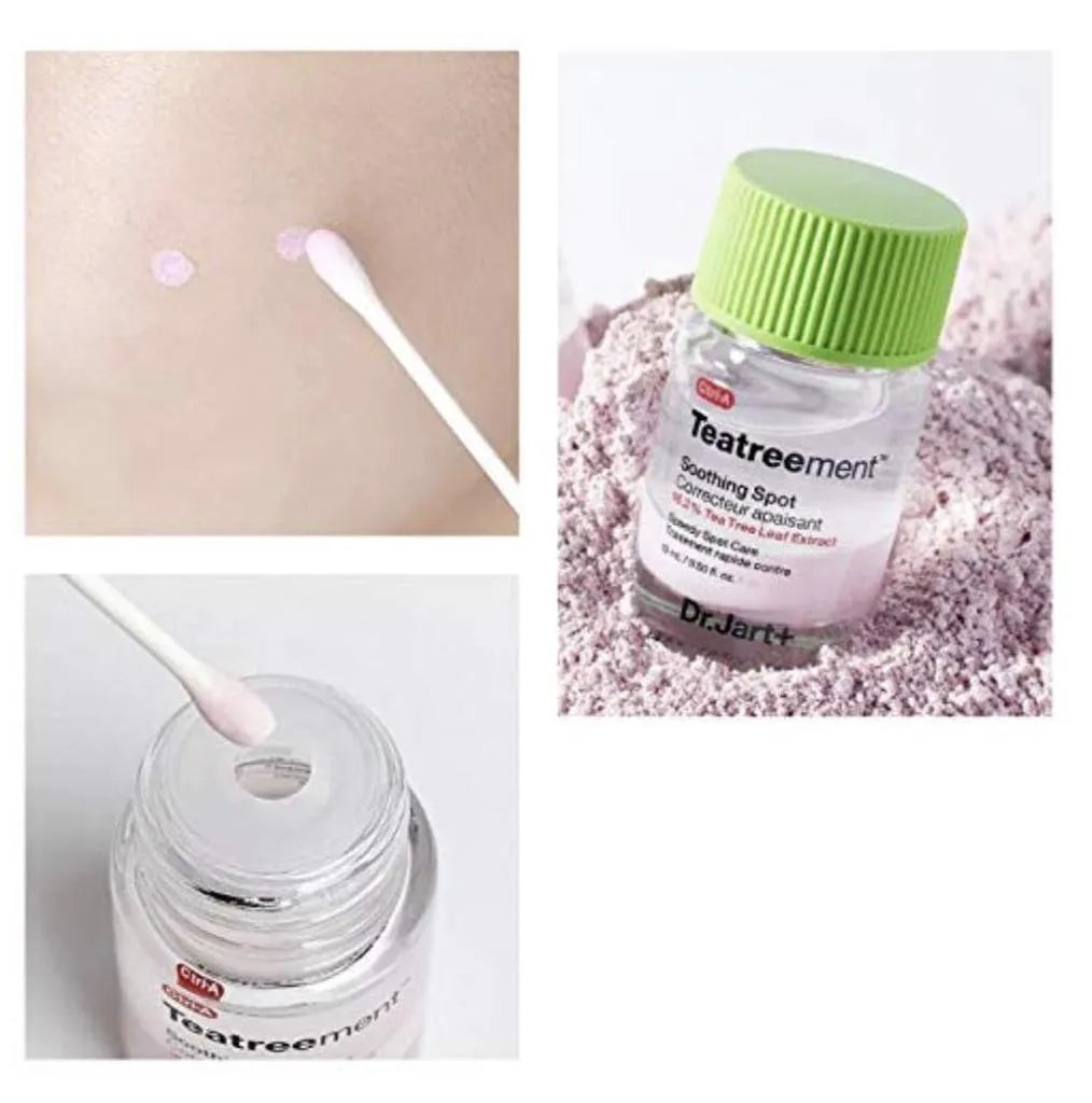 Dr.Jart Teatreement Soothing Spot Korean skincare product with cotton swab application, Me Time Groningen