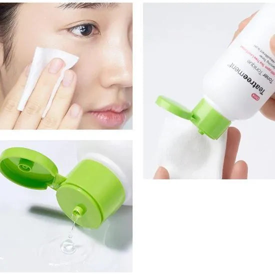 Dr. Jart Teatreement Toner used on cotton pad for Korean skincare routine, Me Time Groningen