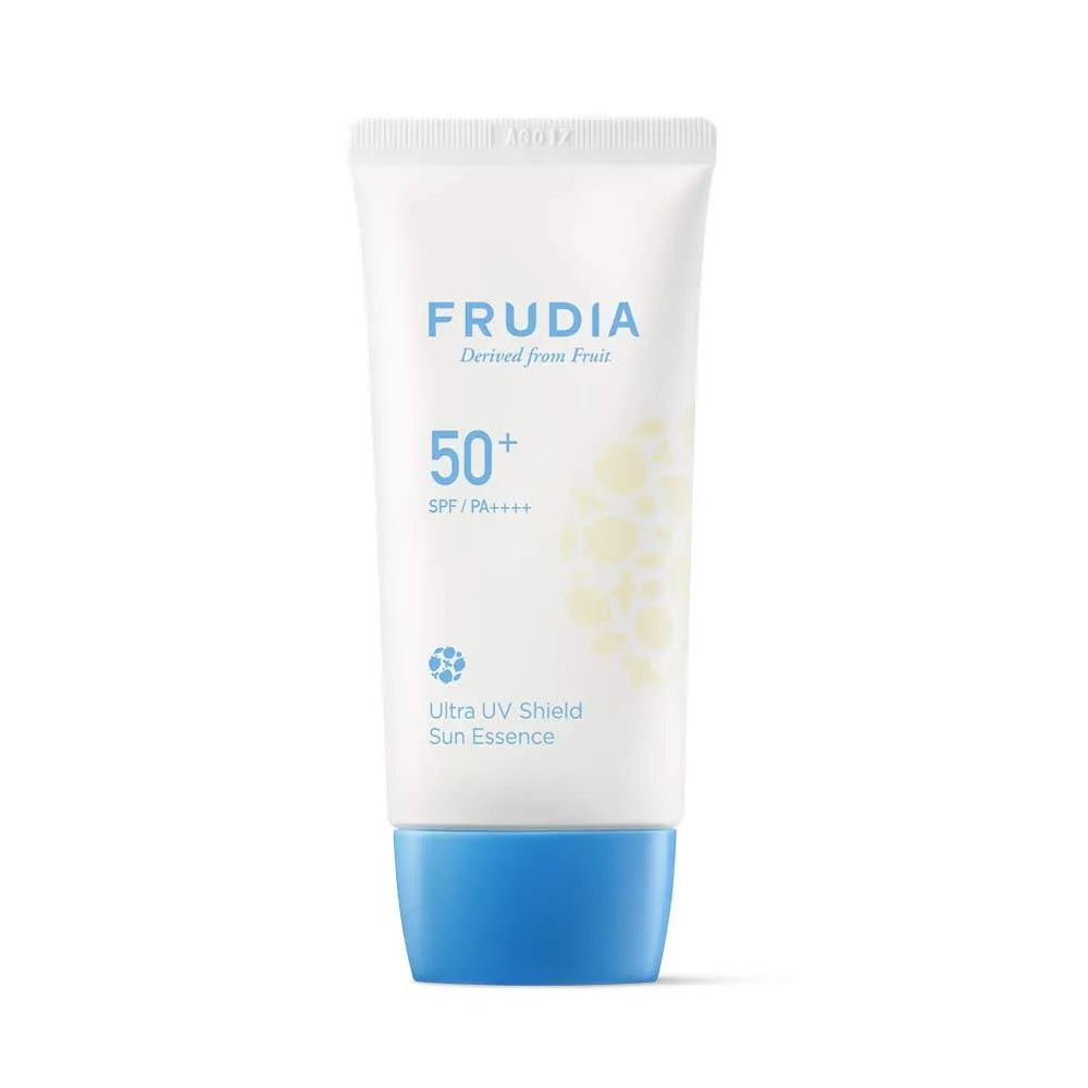 Frudia Ultra UV Shield Sun Essence SPF 50+ Korean sunscreen tube, Me Time Groningen
