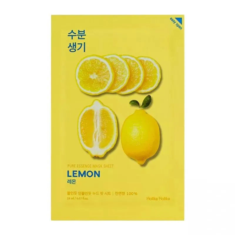 Holika Holika Pure Essence Lemon Mask Sheet with lemon slices, Korean skincare Me Time Groningen