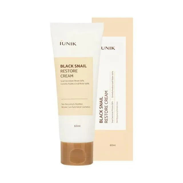 iUNIK Black Snail Restore Cream 60ml Korean skincare product with packaging, Me Time Groningen