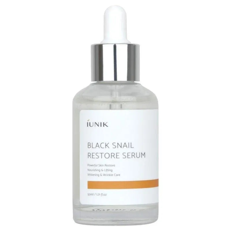 iUNIK Black Snail Restore Serum bottle, Korean skincare at Me Time Groningen Nederland