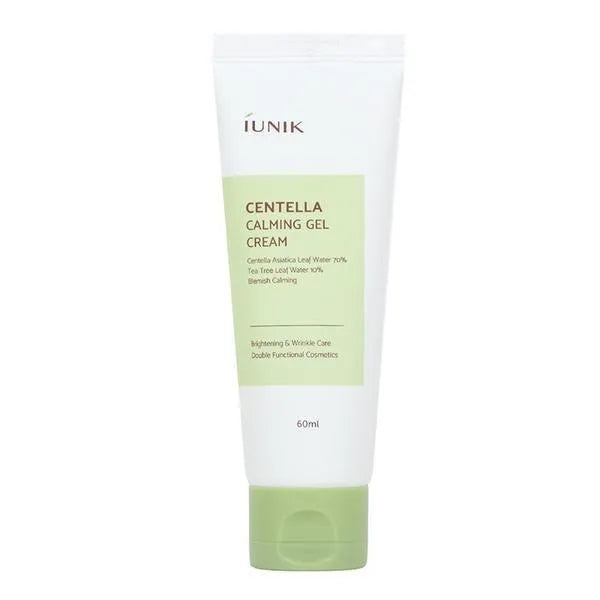 iUNIK Centella Calming Gel Cream 60ml Korean skincare product with green cap, Me Time Groningen