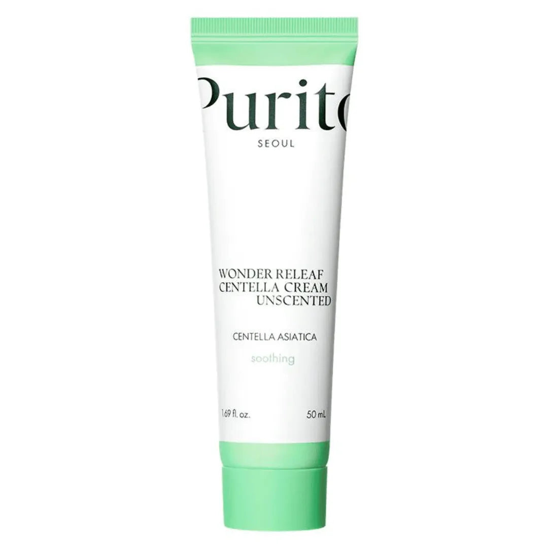 Purito Wonder Releaf Centella Cream Unscented tube, Korean skincare, 50ml, Me Time Groningen