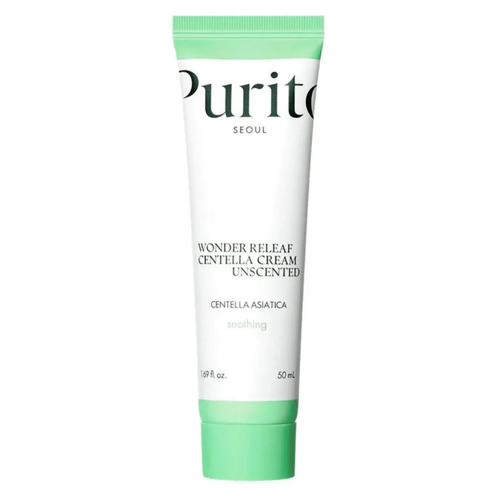Purito Wonder Releaf Centella Cream Unscented tube, Korean skincare, 50ml, Me Time Groningen