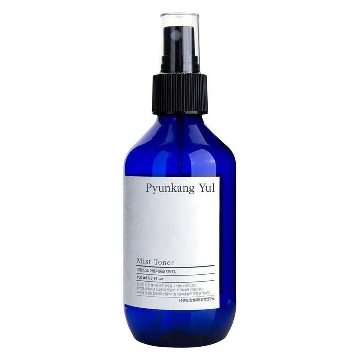 Pyunkang Yul Mist Toner in blue spray bottle, Korean skincare at Me Time Groningen