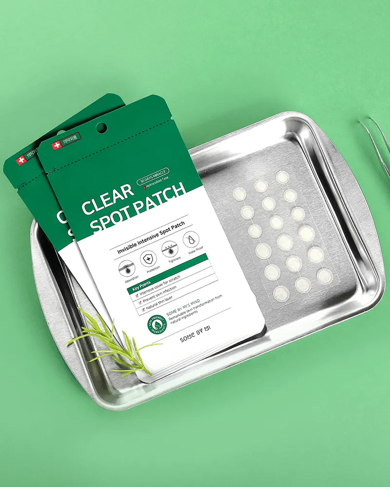 SOME BY MI Clear Spot Patch Korean skincare pack on tray with patches, Me Time Groningen