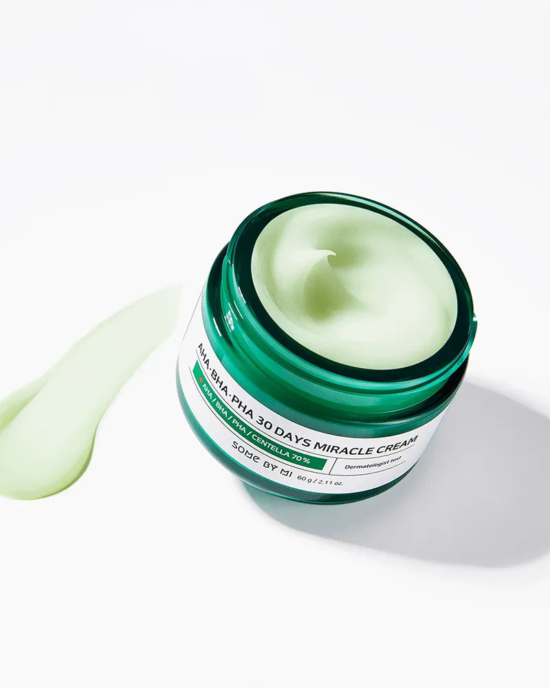 SOME BY MI AHA BHA PHA 30 Days Miracle Cream green jar, Korean skincare, Me Time Groningen
