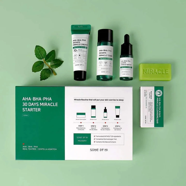 Some By Mi AHA BHA PHA 30 Days Miracle Starter Set Korean skincare kit at Me Time Groningen