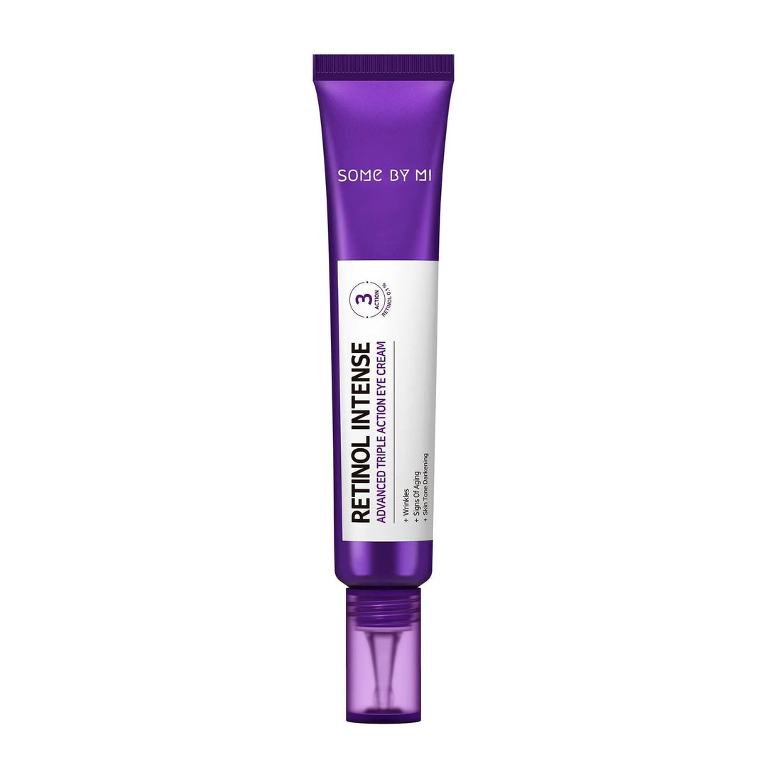 Some By Mi Retinol Intense Eye Cream tube, Korean skincare product, white background